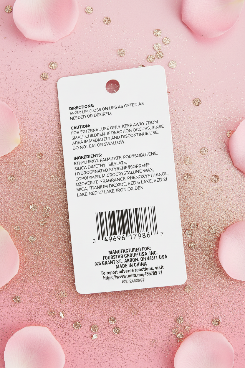 B.Color Swirl Lip Gloss Vanilla Scented | Brillo Labial con Aroma a Vainilla | 4.5 mL