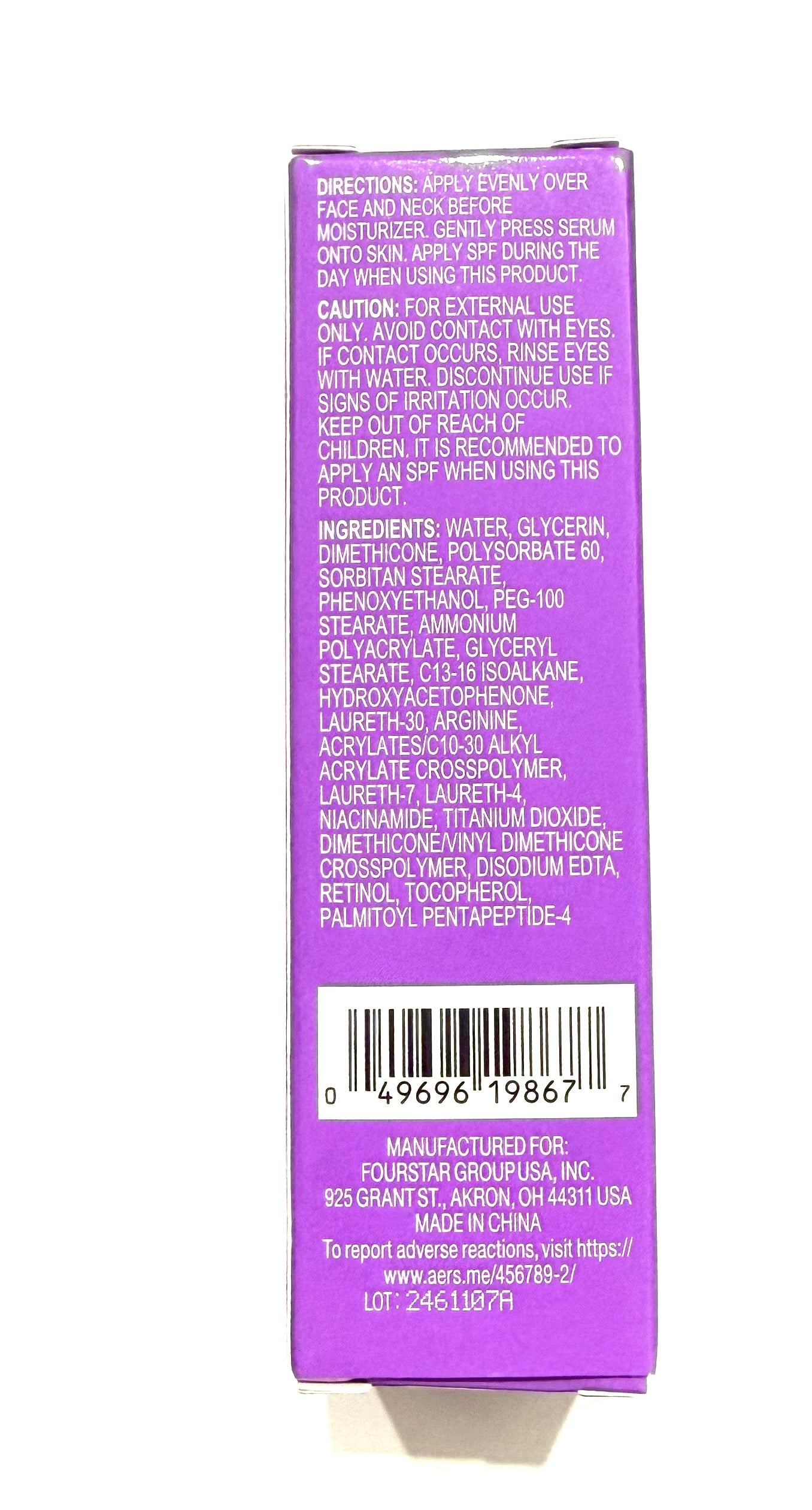 Retinol Night Serum 30ml – Suero Facial Antiedad para Líneas Finas, Arrugas e Hidratación Nocturna