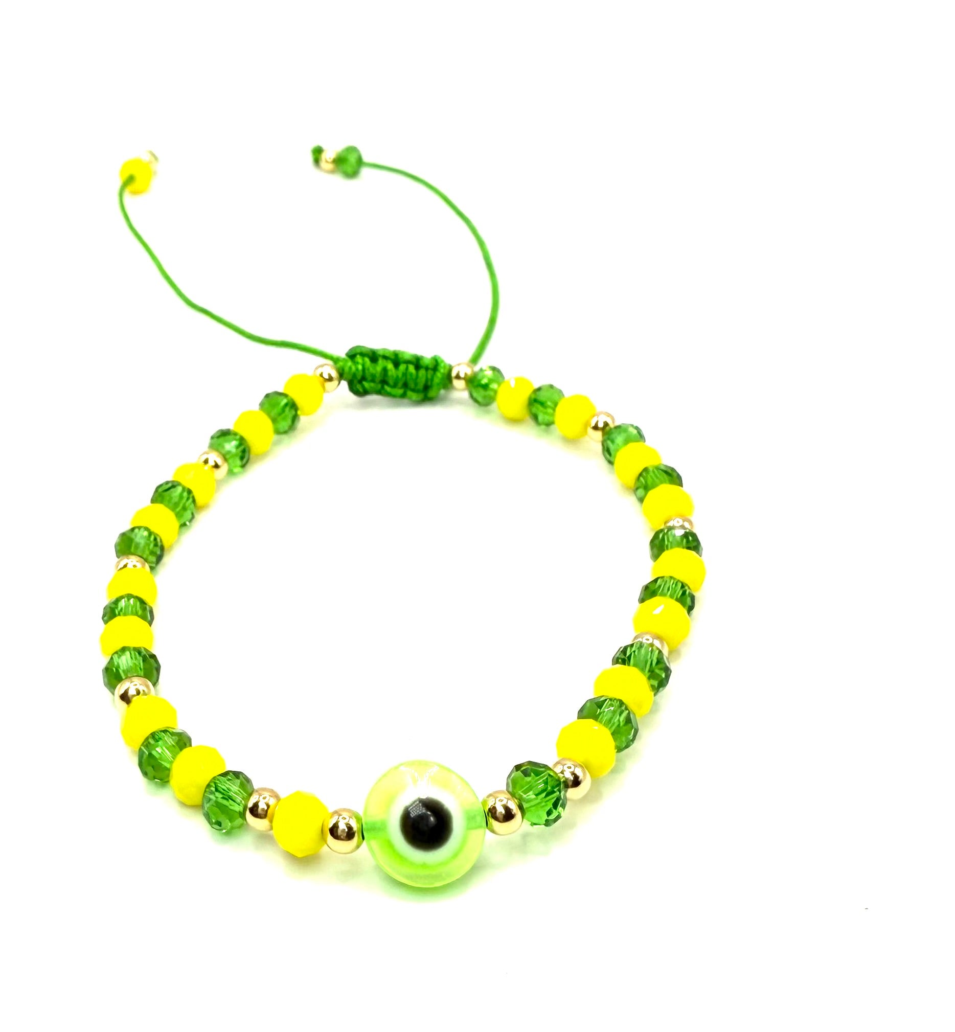 Pulsera de cuentas con Ojo Protector, pulsera ajustable de colores para hombre y mujer, amuleto contra el mal de ojo, joyería artesanal para regalo