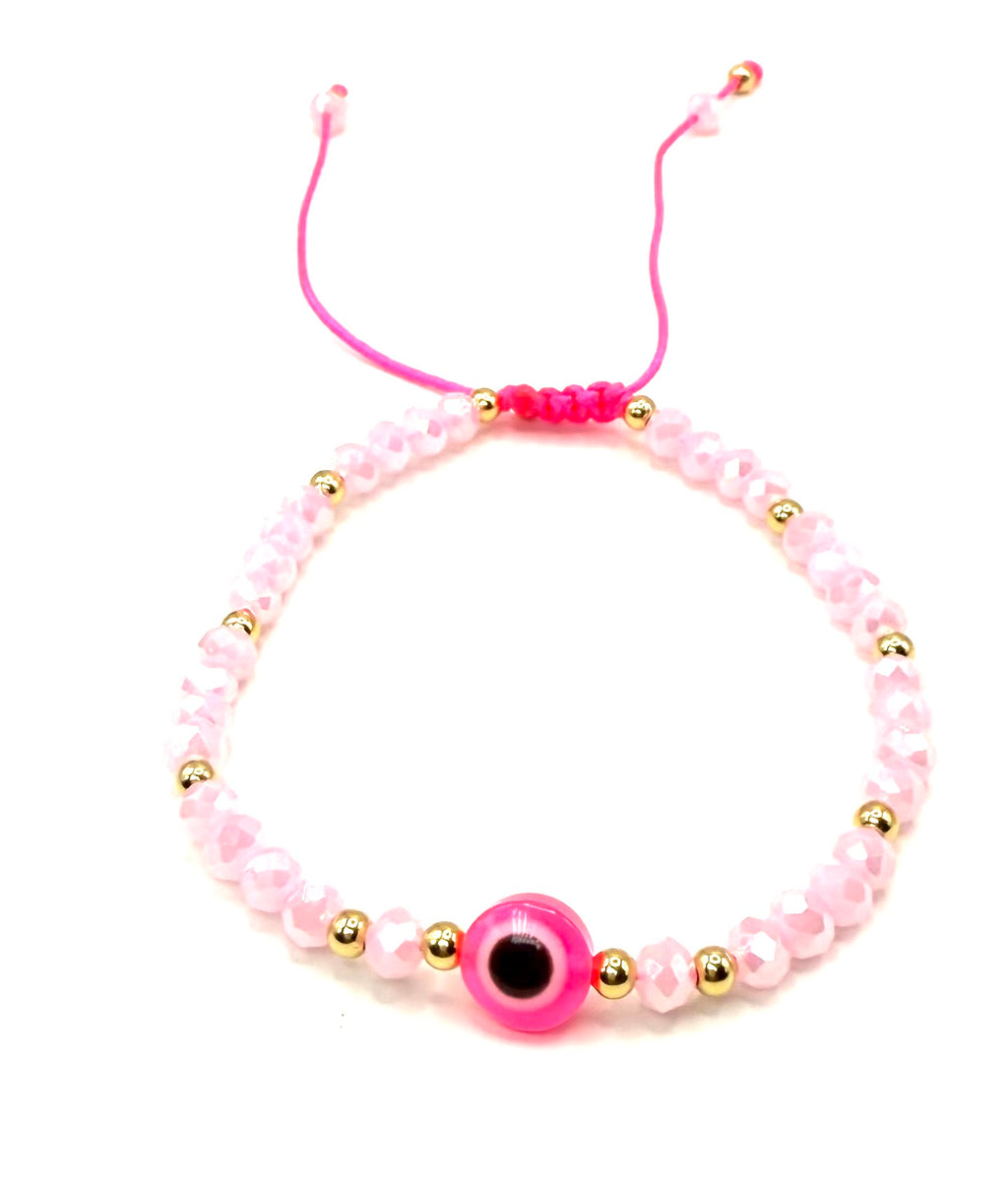 Pulsera de cuentas con Ojo Protector, pulsera ajustable de colores para hombre y mujer, amuleto contra el mal de ojo, joyería artesanal para regalo
