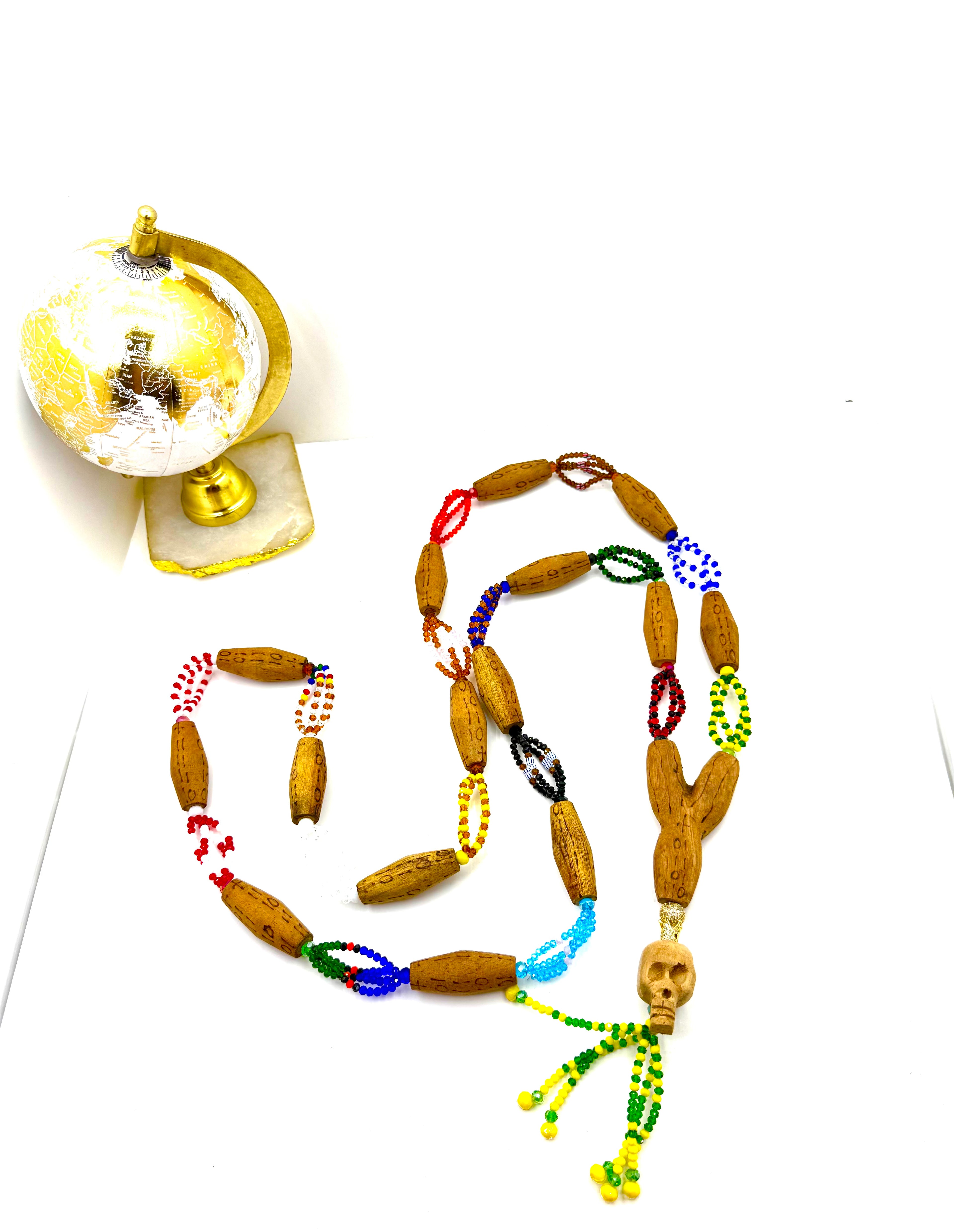 Collar Ogbe Yono – Amuleto Espiritual de Protección – Joyería Artesanal | Okan ti Shango