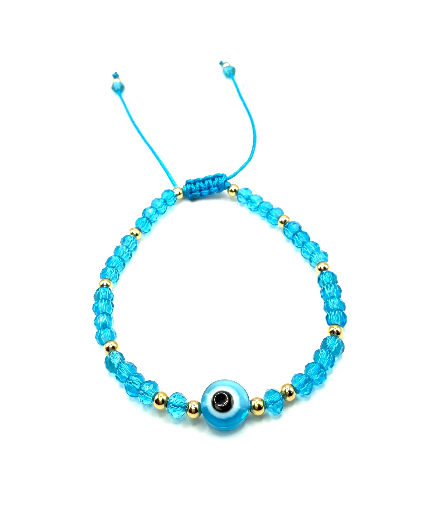 Pulsera de cuentas con Ojo Protector, pulsera ajustable de colores para hombre y mujer, amuleto contra el mal de ojo, joyería artesanal para regalo