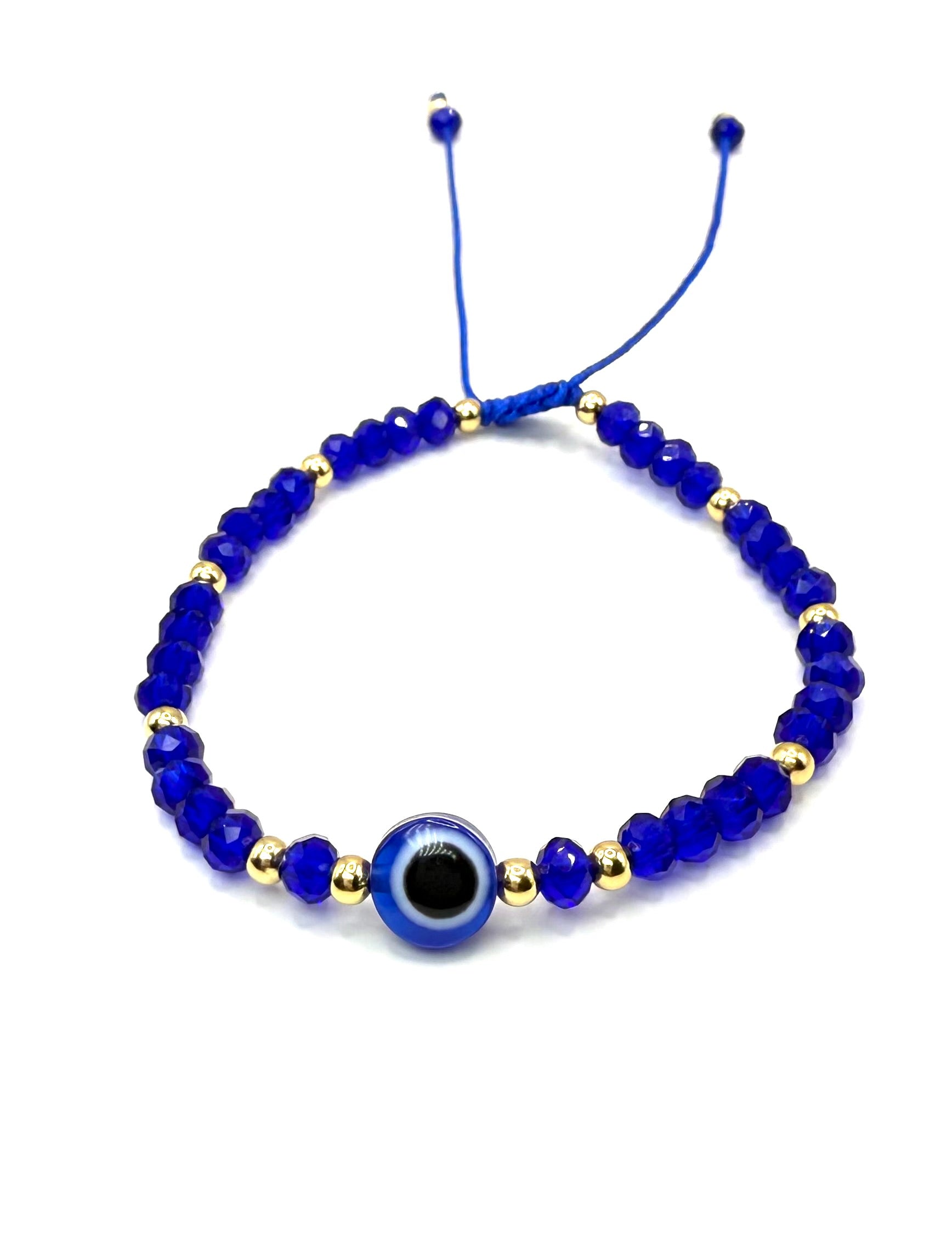 Pulsera de cuentas con Ojo Protector, pulsera ajustable de colores para hombre y mujer, amuleto contra el mal de ojo, joyería artesanal para regalo