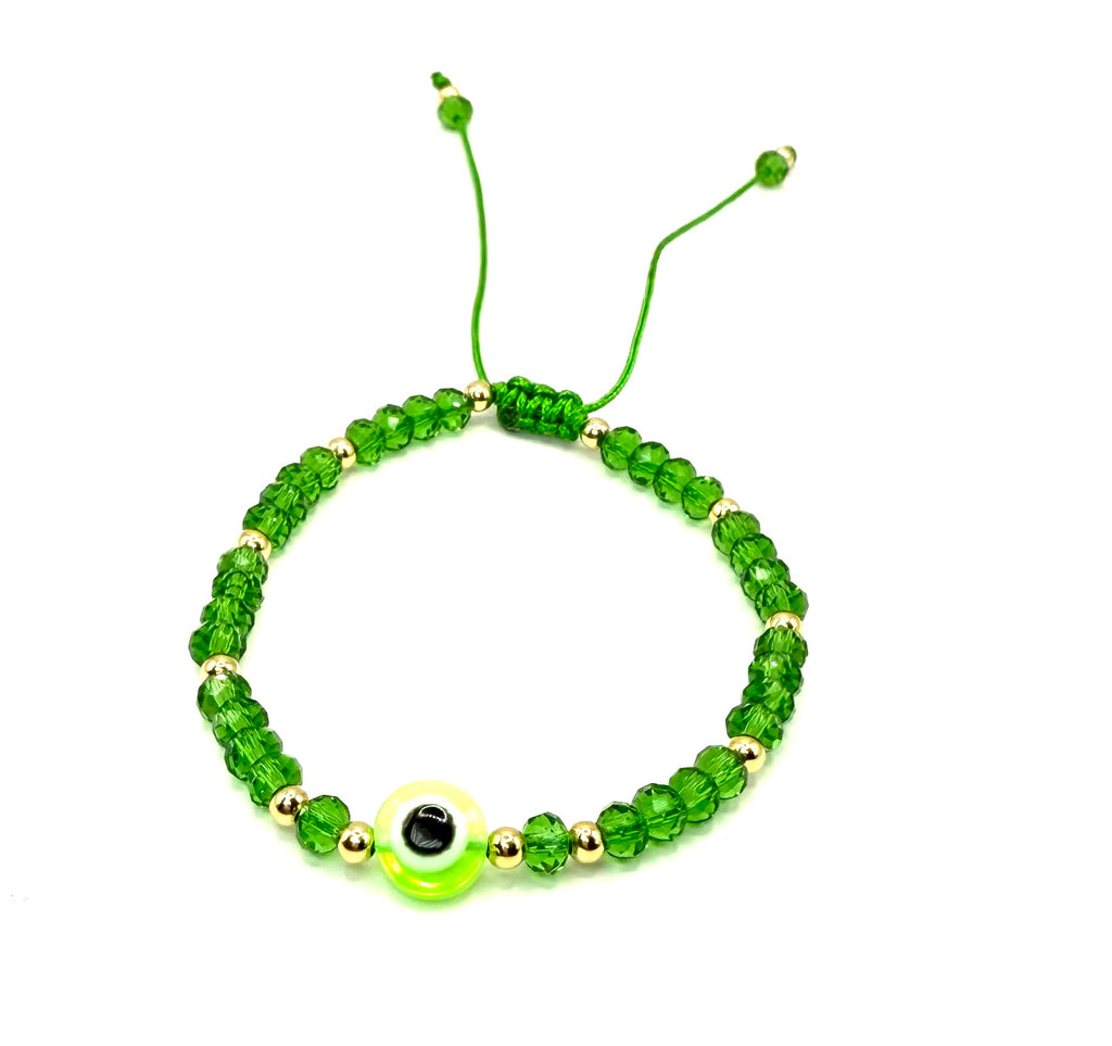 Pulsera de cuentas con Ojo Protector, pulsera ajustable de colores para hombre y mujer, amuleto contra el mal de ojo, joyería artesanal para regalo