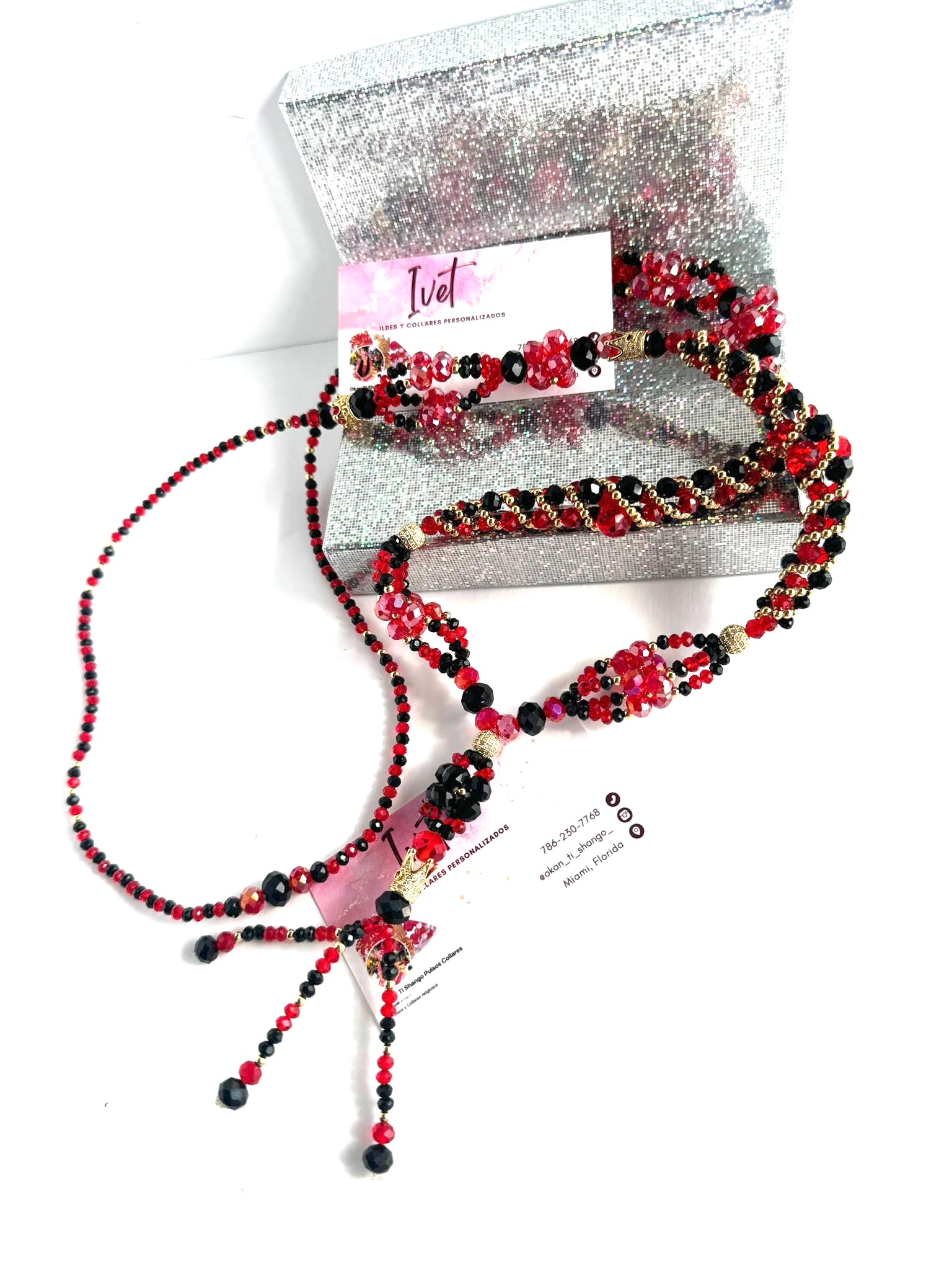 ✨ Juego de Collar y Pulsera de Eleguá – Protección, Caminos y Estilo ✨