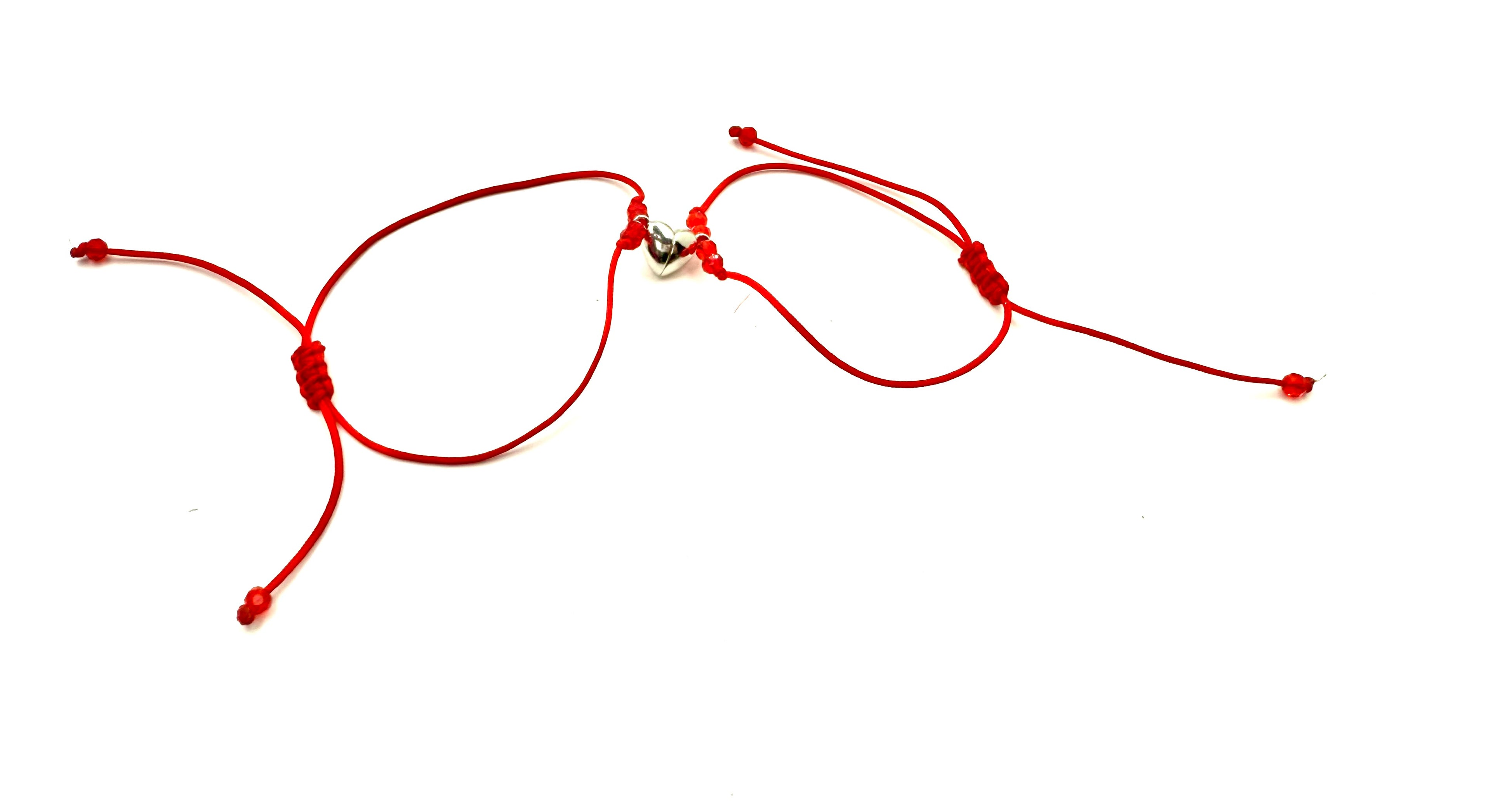 Pulsera Artesanal de Pareja – Hilo Rojo de Unión & Corazón Dorado o plateado | Protección, Amor y Conexión Espiritual