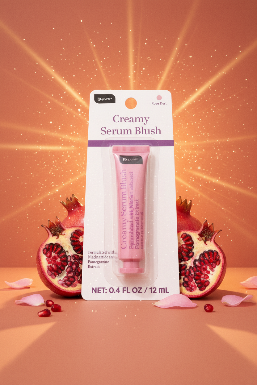 B.Pure Creamy Serum Blush Rose Dust | Rubor Líquido en Sérum con Niacinamida | 12 mL
