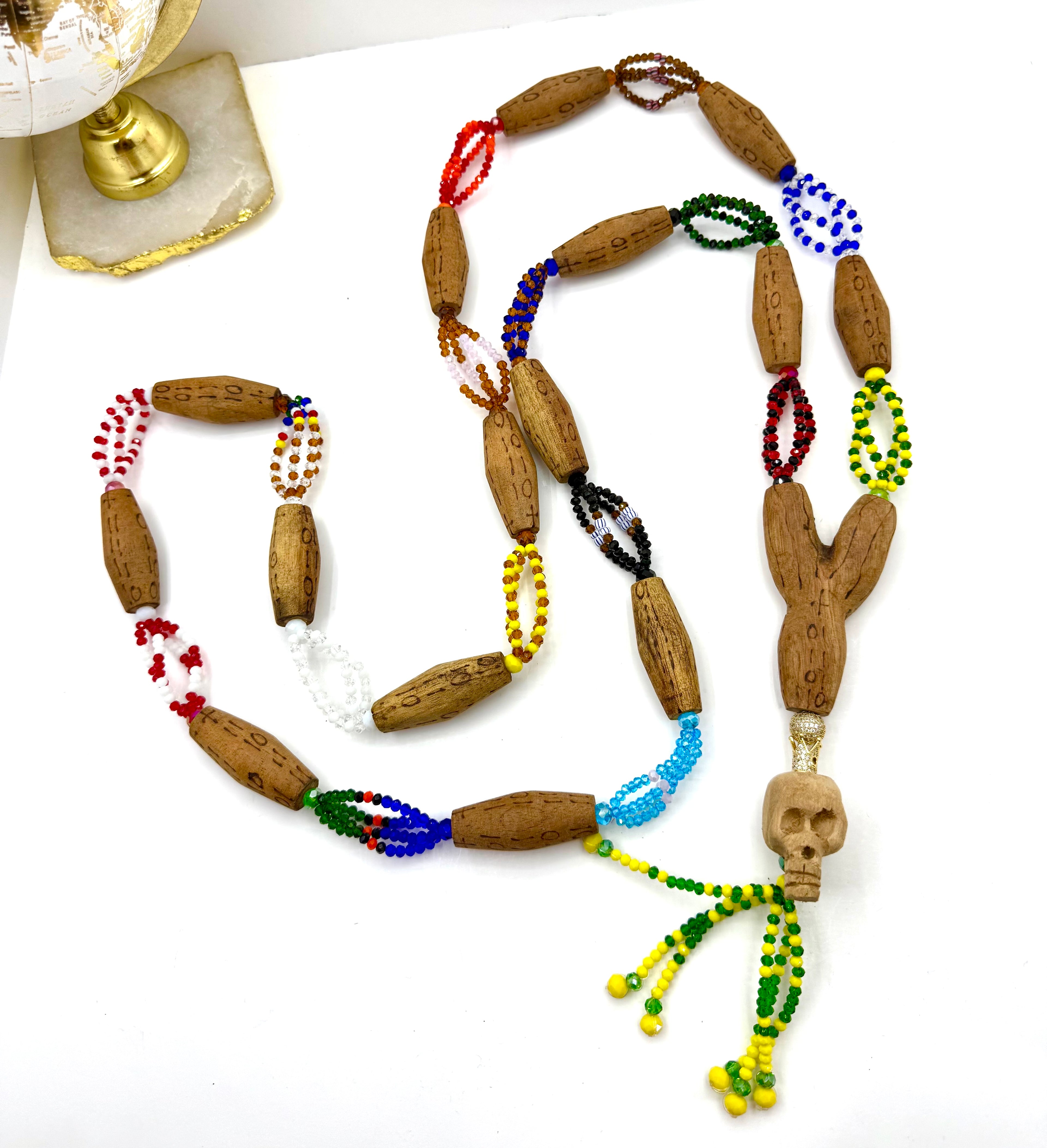 Collar Ogbe Yono – Amuleto Espiritual de Protección – Joyería Artesanal | Okan ti Shango
