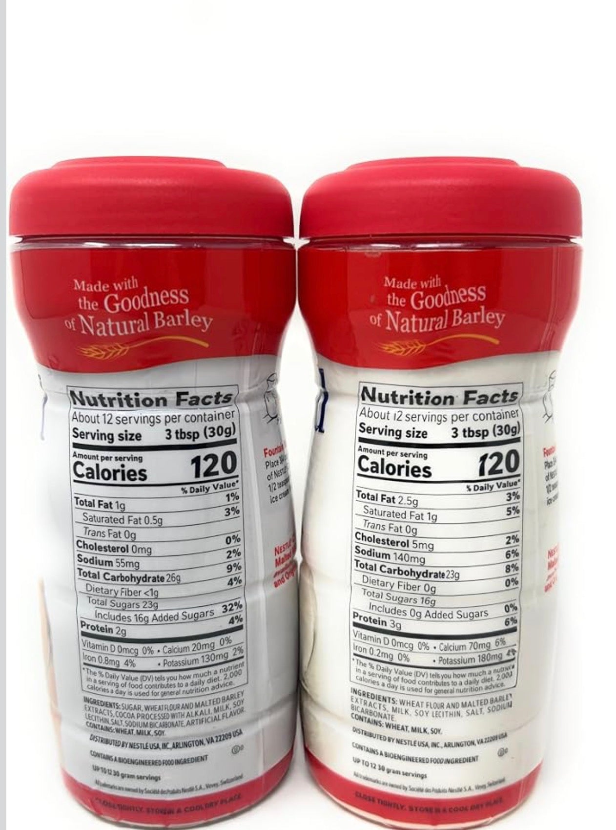 Nestlé Carnation Malted Milk Original + Chocolate – Kit de 2 Botes (13 oz c/u)