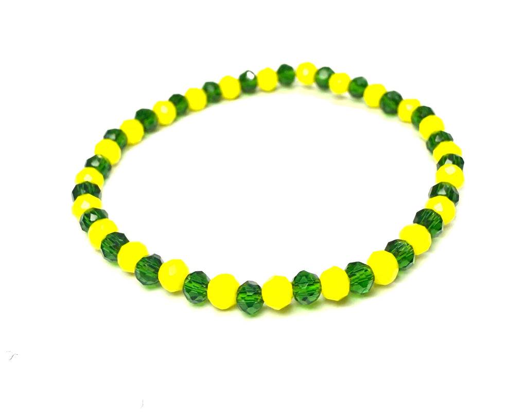 Ilde de Orula. Pulsera Artesanal de Cuentas • Diseño Cultural en Verde y Amarillo