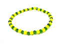 Ilde de Orula. Pulsera Artesanal de Cuentas • Diseño Cultural en Verde y Amarillo