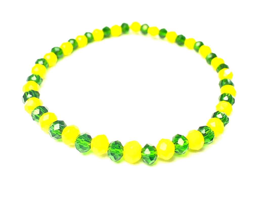 Ilde de Orula. Pulsera Artesanal de Cuentas • Diseño Cultural en Verde y Amarillo