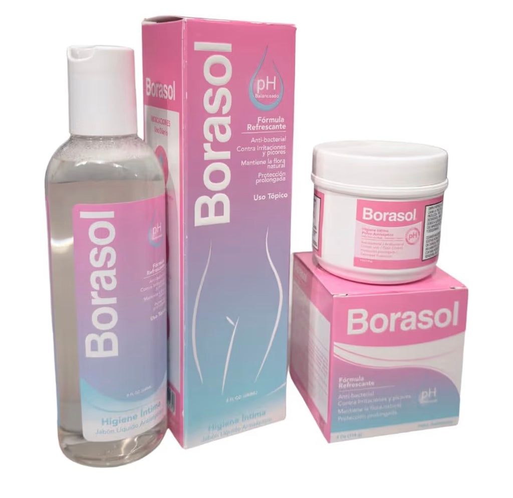Borasol Kit de Higiene Íntima – Solución Líquida + Polvo (2 Piezas)