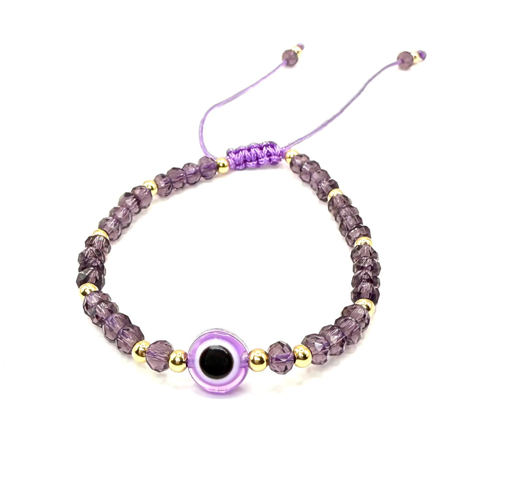 Pulsera de cuentas con Ojo Protector, pulsera ajustable de colores para hombre y mujer, amuleto contra el mal de ojo, joyería artesanal para regalo