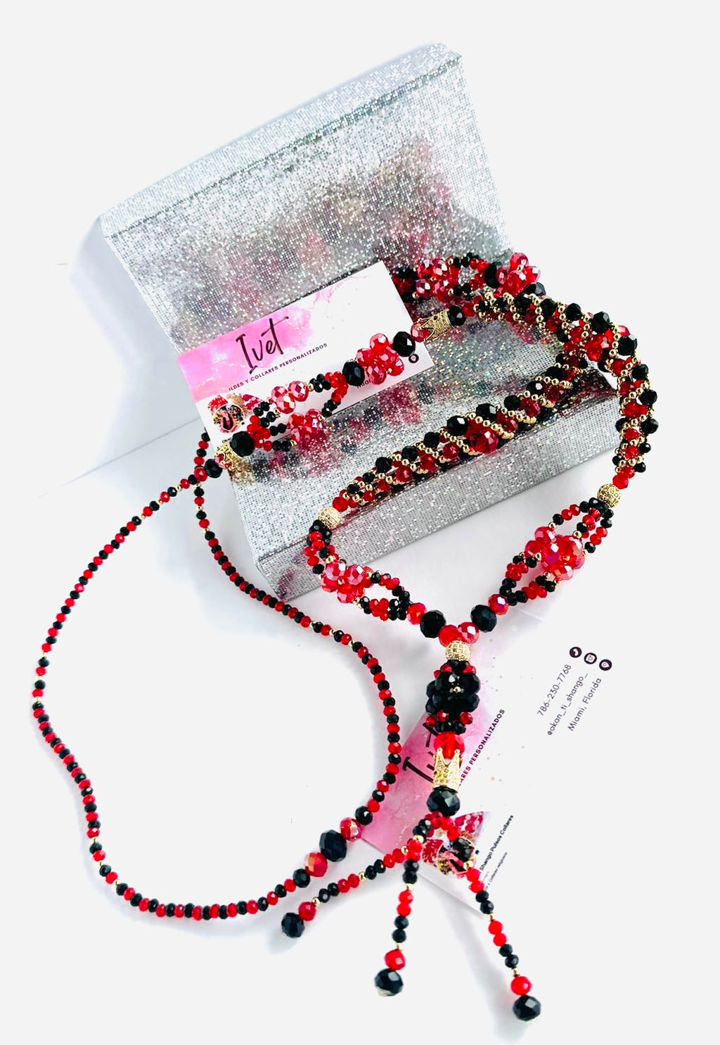✨ Juego de Collar y Pulsera de Eleguá – Protección, Caminos y Estilo ✨
