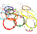 Pulsera de cuentas con Ojo Protector, pulsera ajustable de colores para hombre y mujer, amuleto contra el mal de ojo, joyería artesanal para regalo
