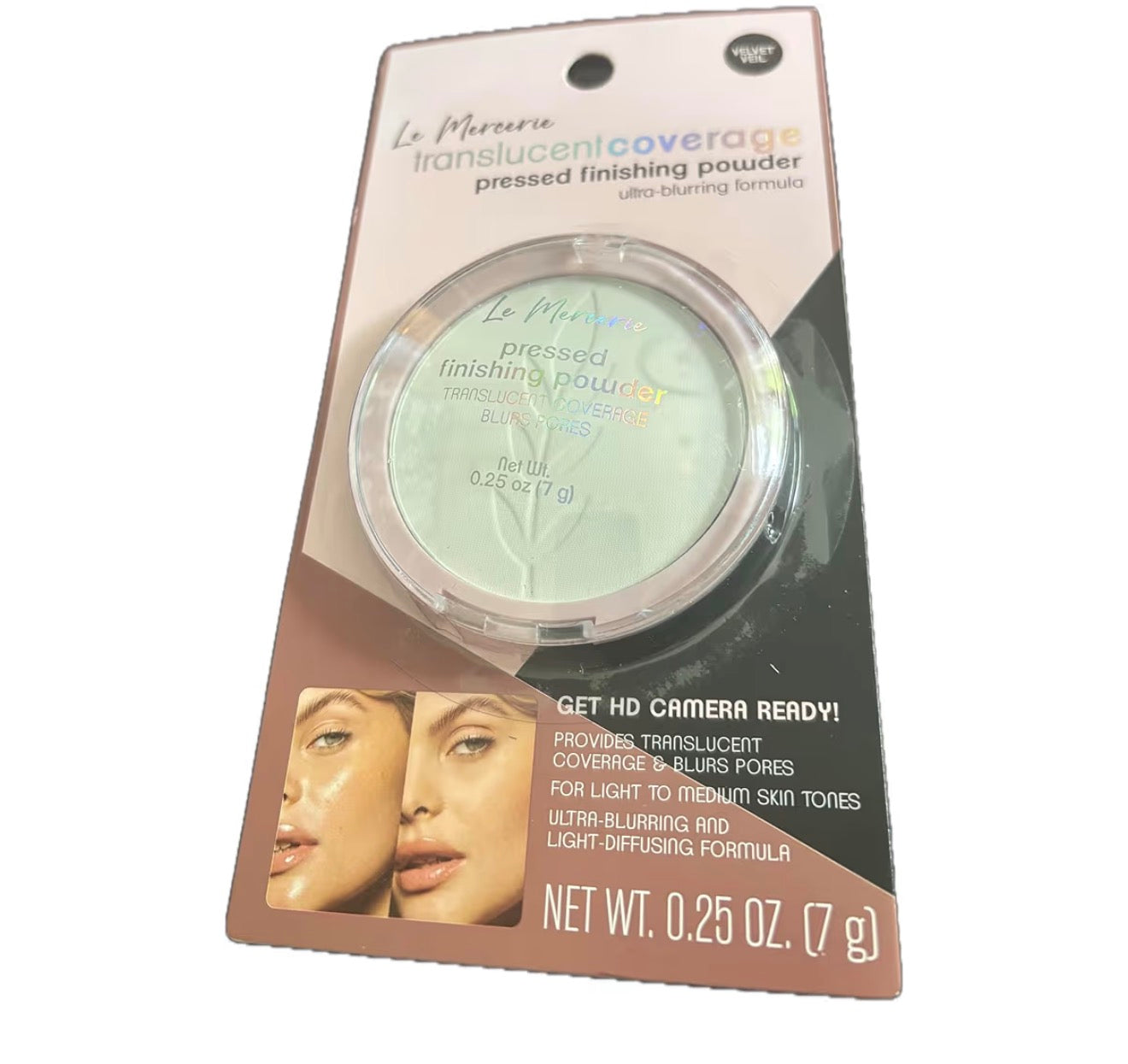 Le Mercerie Translucent Coverage Pressed Finishing Powder – Polvo Compacto Traslúcido Matificante Verde (7 g) Polvo Compacto Traslúcido Le Mercerie | Difumina Poros y Controla Brillo